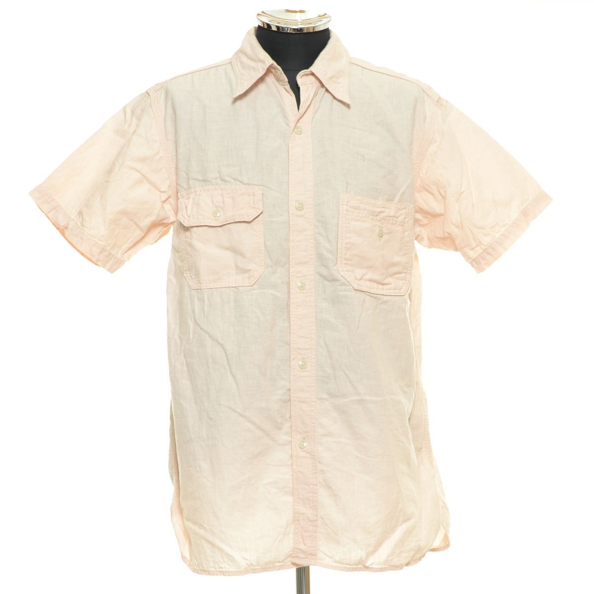◆561141 FULL COUNT フルカウント ◇ワークシャツ 半袖 サイズ40 メンズ 日本製 ライトピンク拍卖