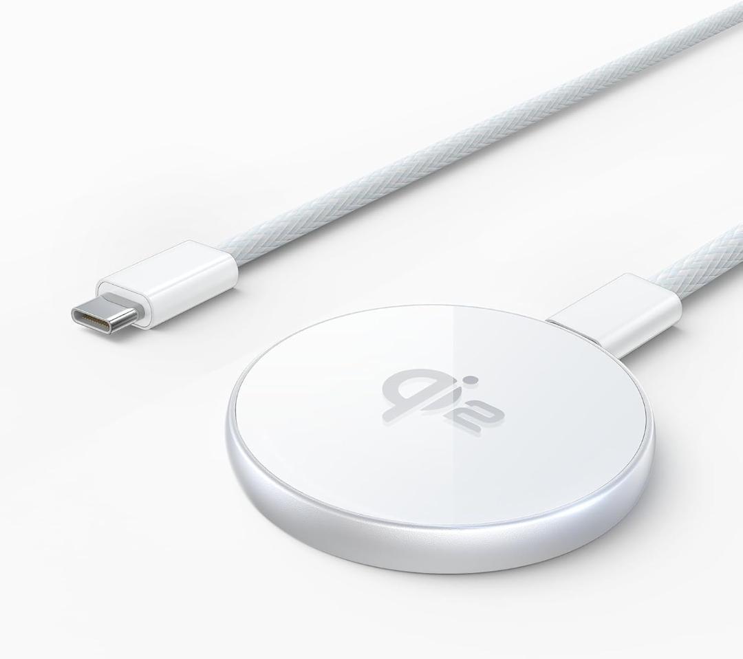 ワイヤレス充電器 【Qi2 公式認証15W超低温】 MagSafe充電器 マグネット式 超薄 超軽量 小型 マグセーフ充電器 11適合拍卖