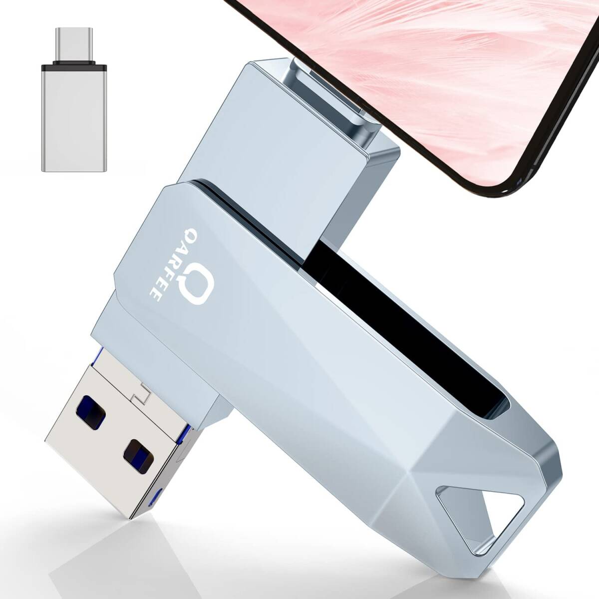 32GB USBメモリ 4in1フラッシュドライブ PC/Andrd/IOS対応 金色拍卖