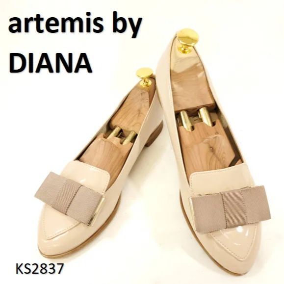 アルテミスバイダイアナ エナメル パテントレザー リボン ポインテッドトゥ 23拍卖