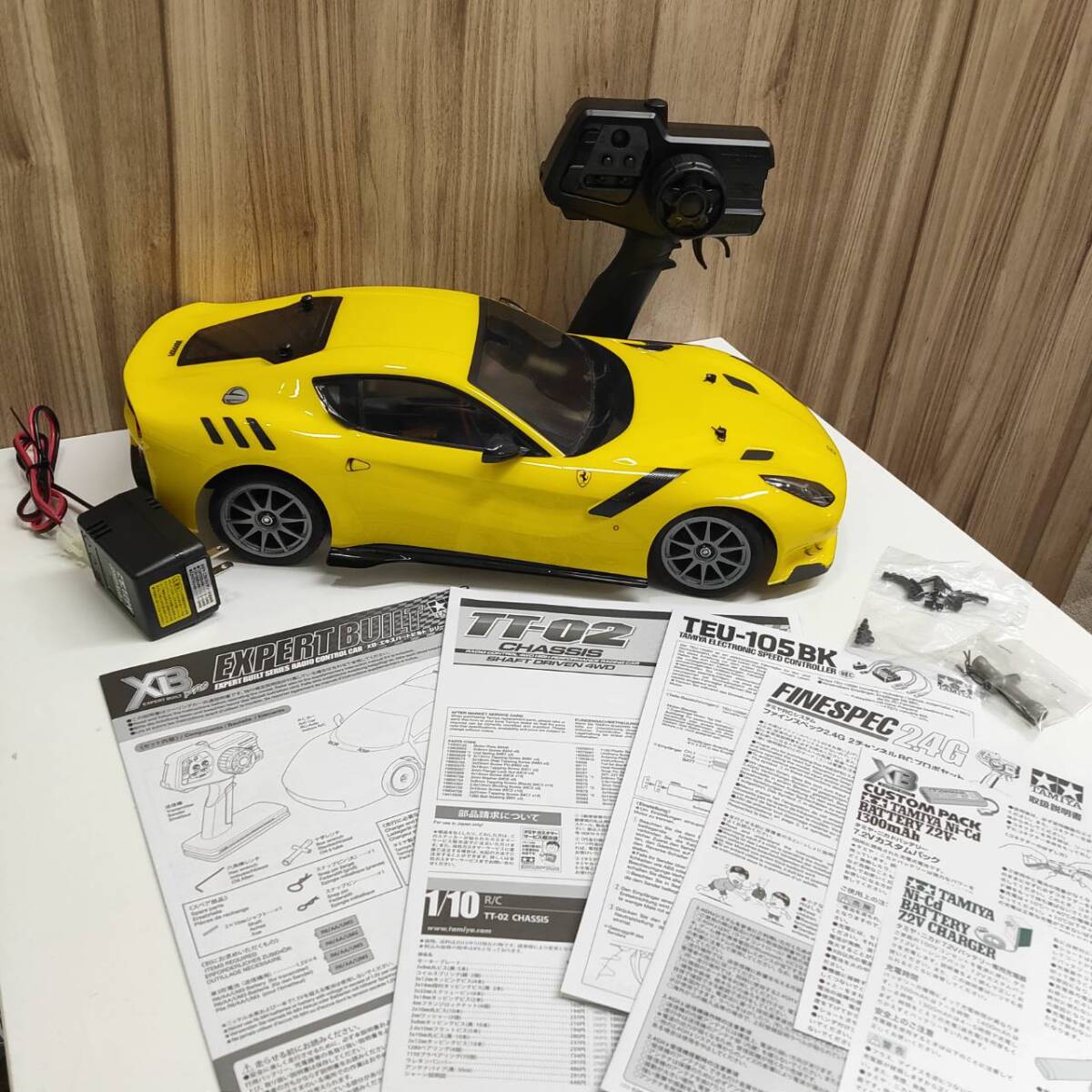 1円~■動作確認済■ /タミヤ ラジコン XB PRO エクスパートビルド フェラーリ TT-02 シャーシ TEU-105BK 送信機 受信機 TAMIYA【9770】拍卖