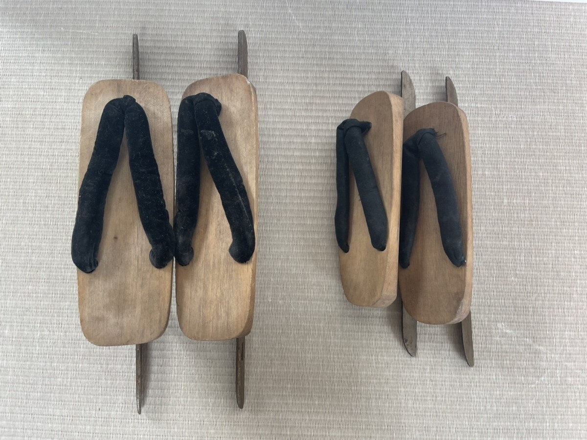 スケートシューズ 下駄 スケート履 古い アンティーク 昭和レトロ ビンテージ 2セット 現状品 ◎拍卖