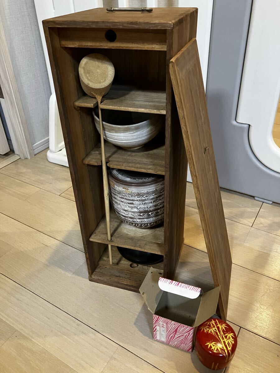 未使用☆銘不明  茶道具セット 共箱入り 経年品   茶道具/茶碗/茶器/茶道/お茶道具拍卖