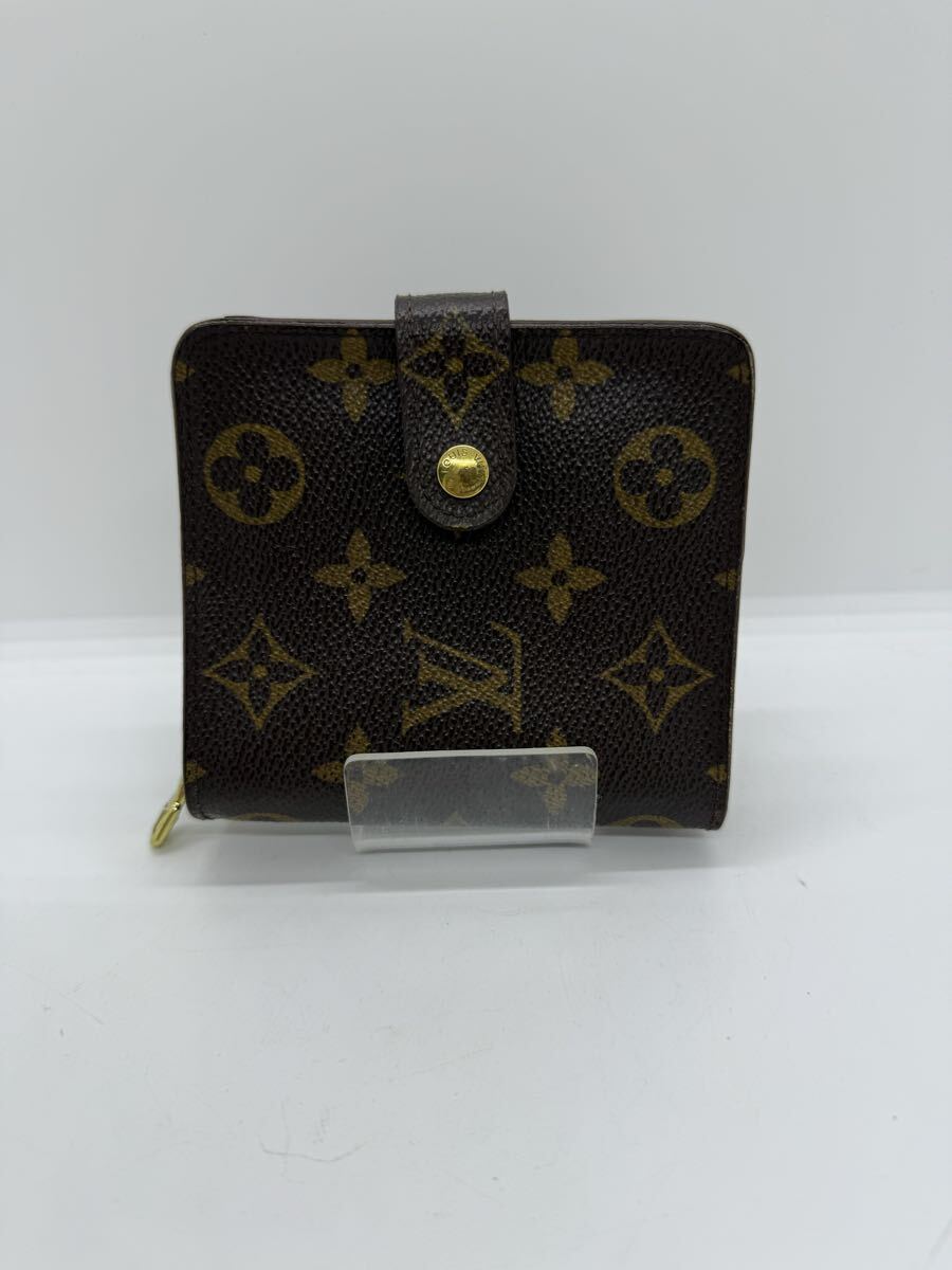 JP3223*Louis Vuitton ルイヴィトン 二つ折り財布 モノグラム コンパクトジップ M61667 SD0021*拍卖
