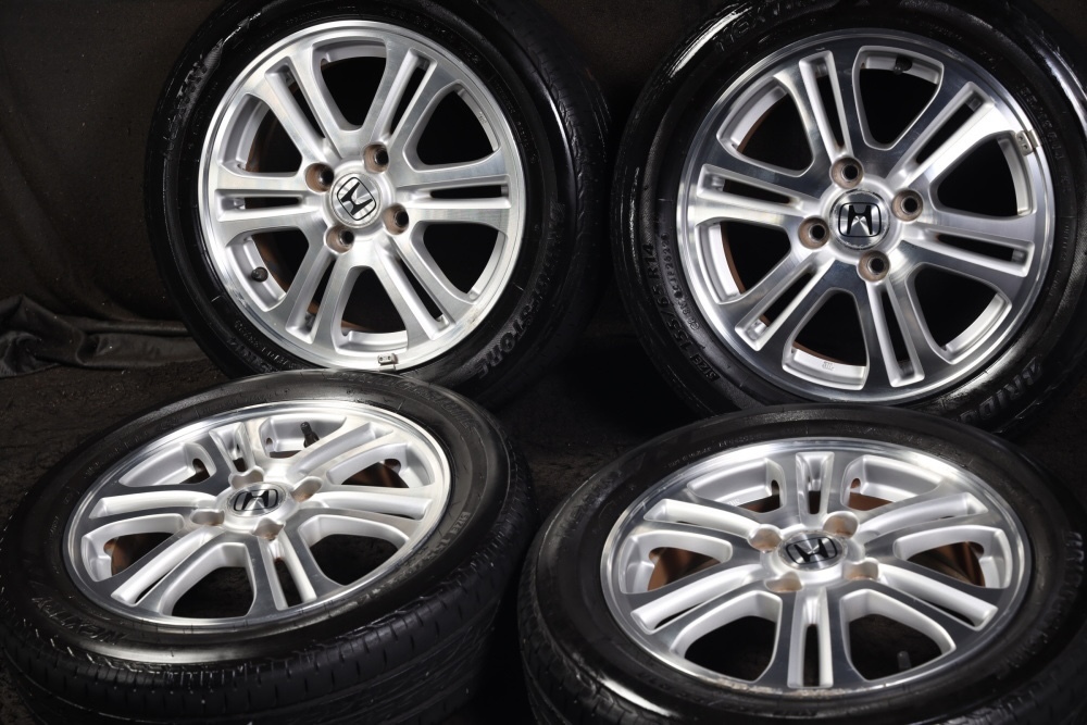 ★バリ山 155/65R14 ホンダ純正アルミ ブリヂストン NEXTRY 2022年製 4本SET N-BOX,N-ONE,N-WGN当拍卖
