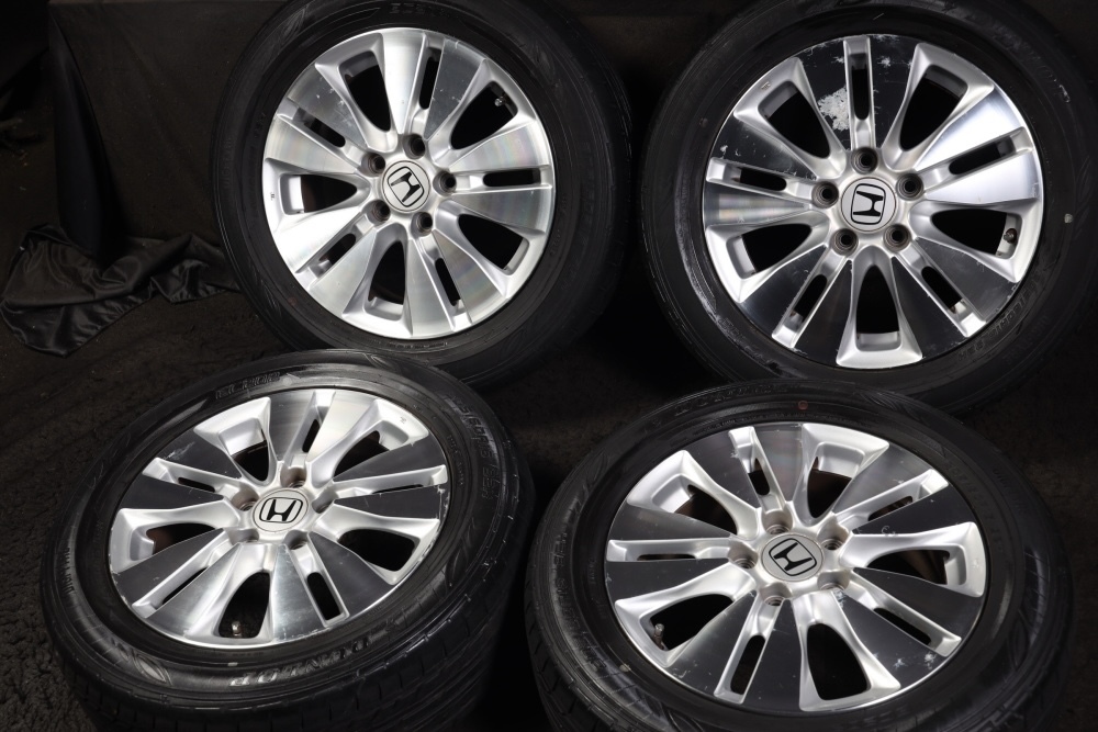 ★バリ山 205/60R16 ホンダ純正アルミ DUNLOP 2020年製 ラジアル HR-Vアコードインスパイアジェイドステップワゴンスパーダセイバー等拍卖