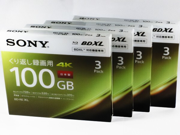 ■ SONY BDXL 3層 100GB 3枚パック 4個セット (3BNE3VEPS2)拍卖