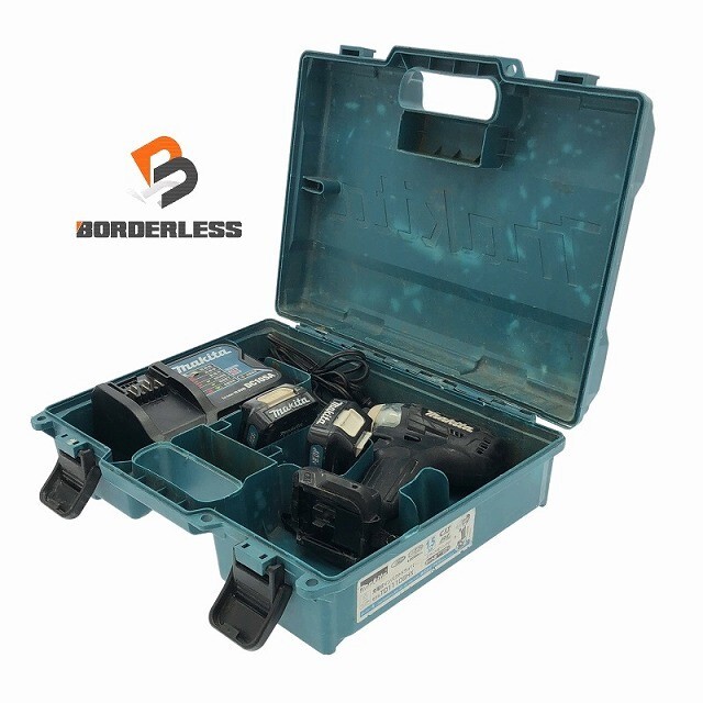 ☆比較的綺麗☆ makita マキタ 10.8V 充電式インパクトドライバ TD111D 黒/ブラック バッテリー2個 充電器 ケース付き コードレス116762拍卖