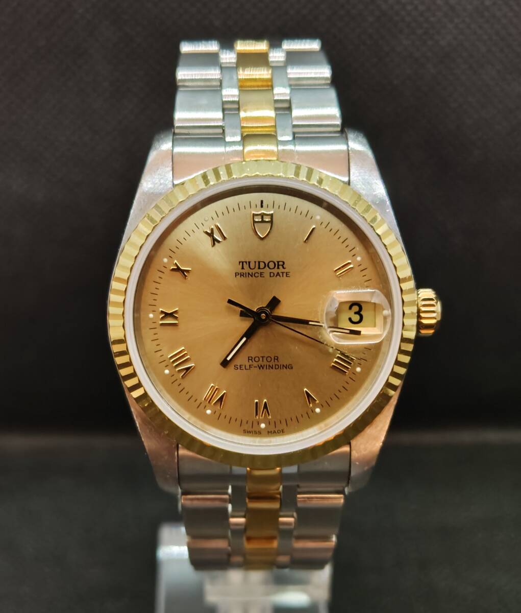 TUDOR プリンスデイト PRINCE DATE 74033 腕時計 SS YG チューダー チュードル 2024年7月メーカーOH済拍卖