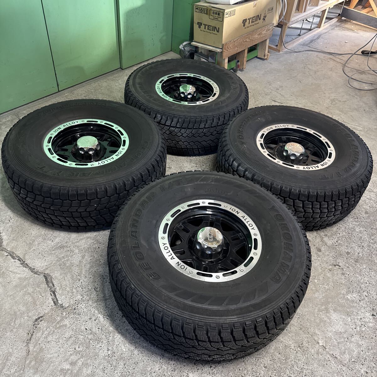 ハマー H2 HUMMER 社外16インチアルミホイールとスタッドレスタイヤ 検索 165.1 8穴 8H サバーバン エクスプレス GMC サバナ 愛知 車検用?拍卖