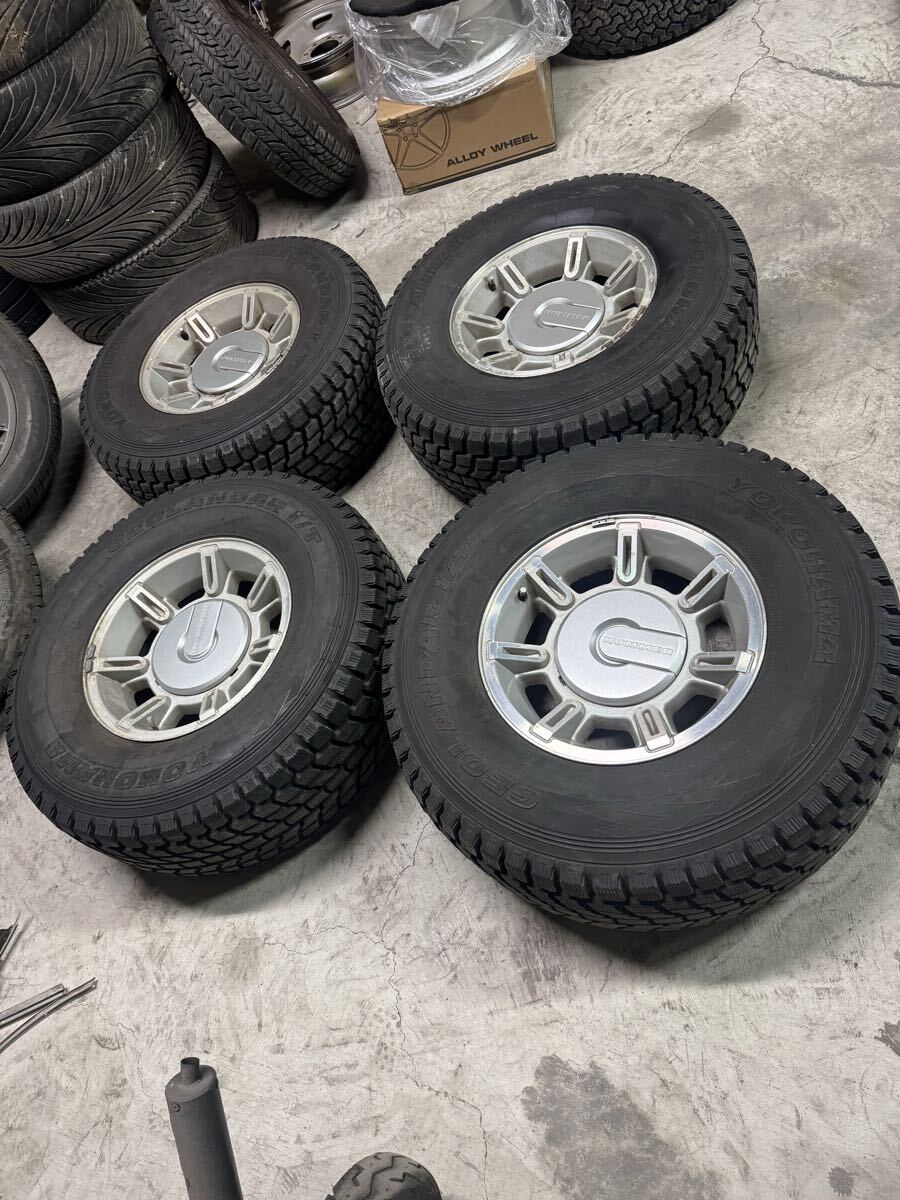 ハマー H2 HUMMER 純正17インチアルミホイールとスタッドレスタイヤ 検索 165.1 8穴 8H サバーバン エクスプレス GMC サバナ 愛知 車検用?拍卖