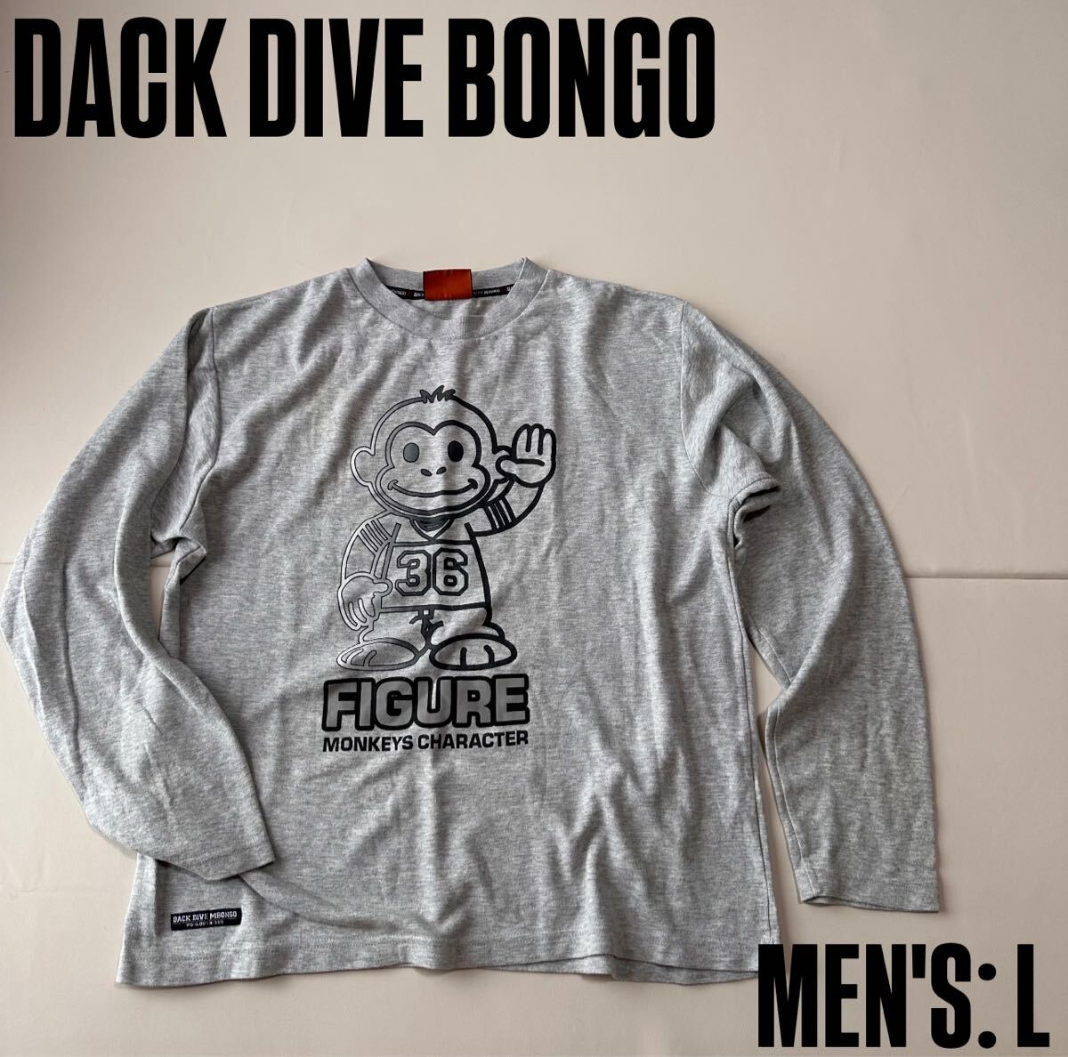 *美品【DACK DIVE BONGO】メンズ ロンT 長袖Tシャツ L拍卖