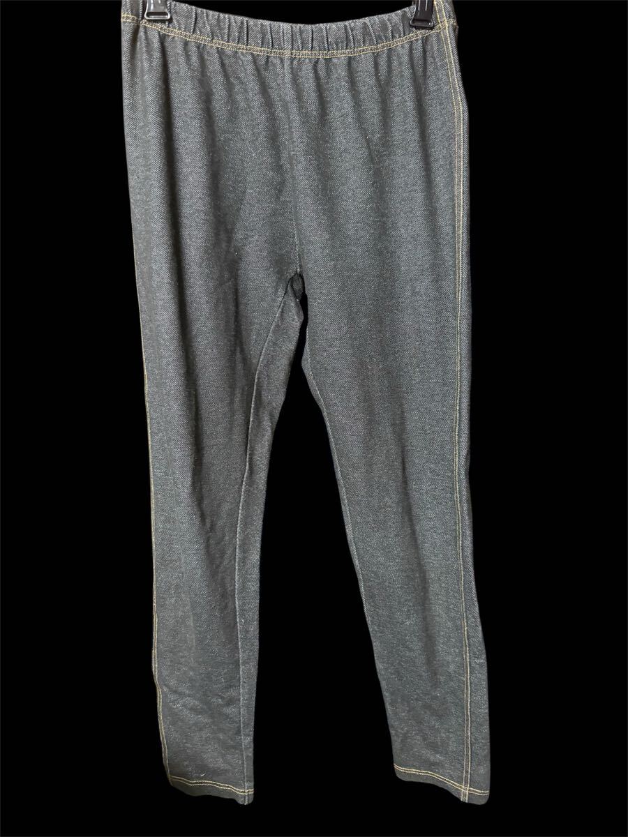 【ユニクロ】ブラックデニム調レギンス♪UNIQLO拍卖