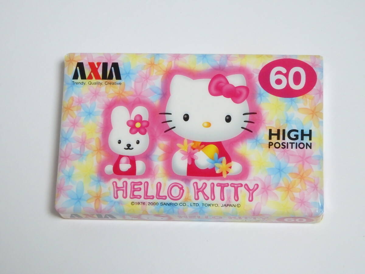 E350D1【未使用・保管品】 ■ AXIA / HELLO KITTY / ハイポジ 60分 ■ アクシア ハローキティ / ラメキラケース / カセットテープ拍卖