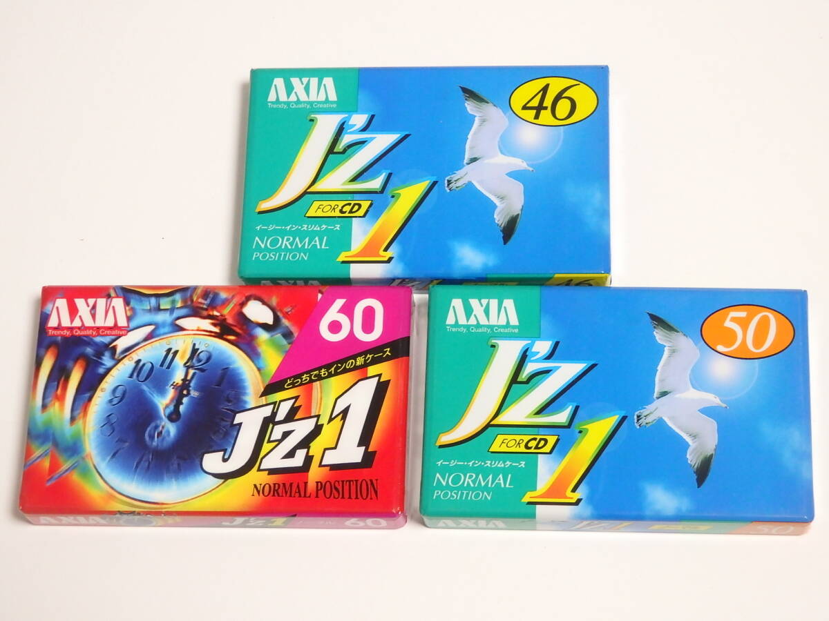 E350D13【未使用・保管品】 ■ AXIA / J'z1 / ノーマルポジション ■ アクシア 46分・50分・60分 3本まとめ / カセットテープ拍卖