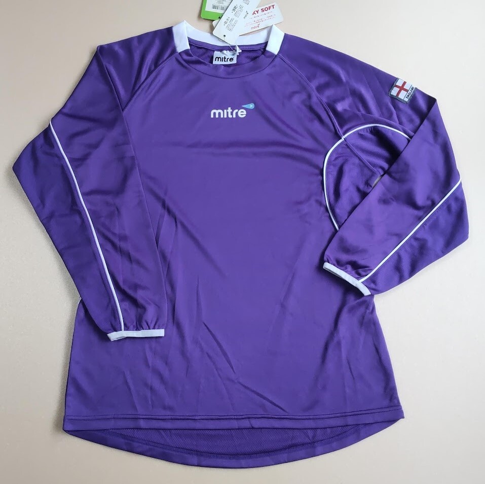 ENGLAND イングランド フットボール サッカー mitre マイター トレーニングシャツ 紫 パープル 吸水 速乾 快適拍卖