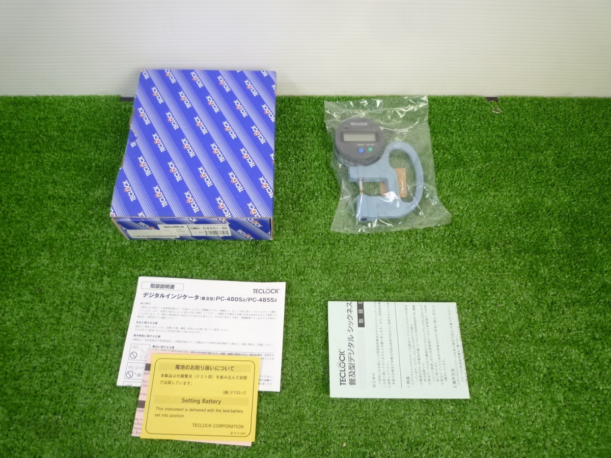 未使用品【テクロック / TECLOCK】 SMD-540S2-BL デジタルシックネスゲージ 厚み測定器拍卖