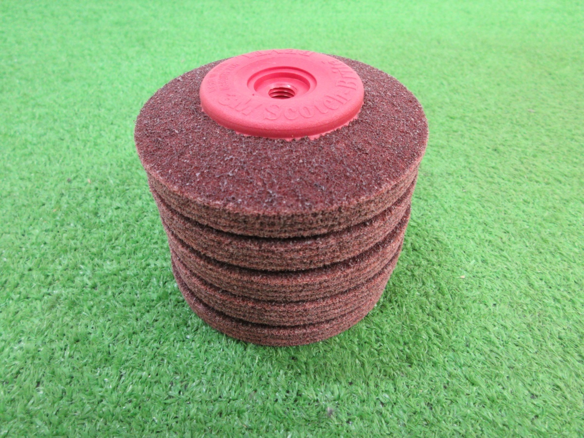 未使用品【 スリーエム / 3M 】 スコッチブライト ベベルレッド #320 90mm×13mm 5個入 6661拍卖