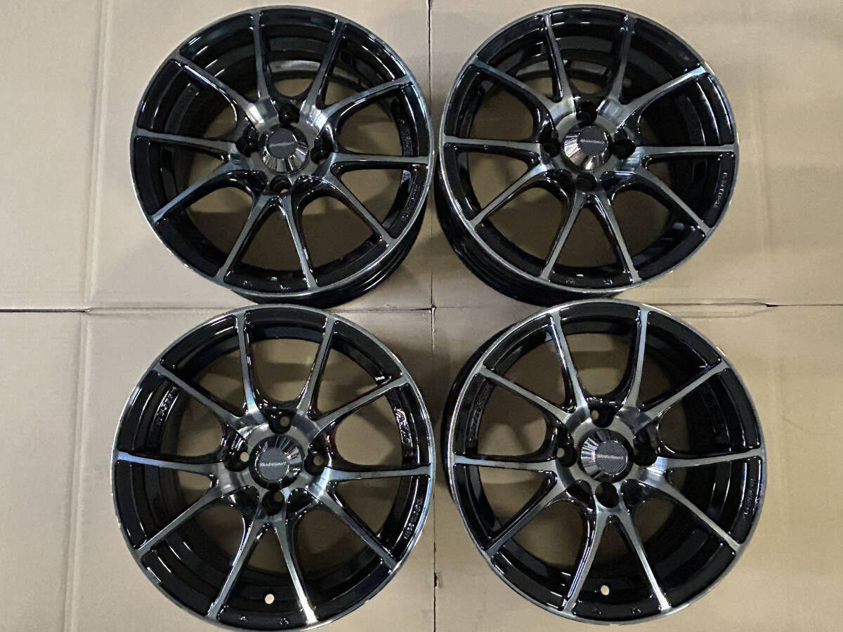新品 WEDS ウェッズスポーツ SA10R 15x6.0+38 4/100 ZBB ヤリス アクア フィールダー ルーミー ノート MAZDA2 スイフト 4本セット 在庫有拍卖