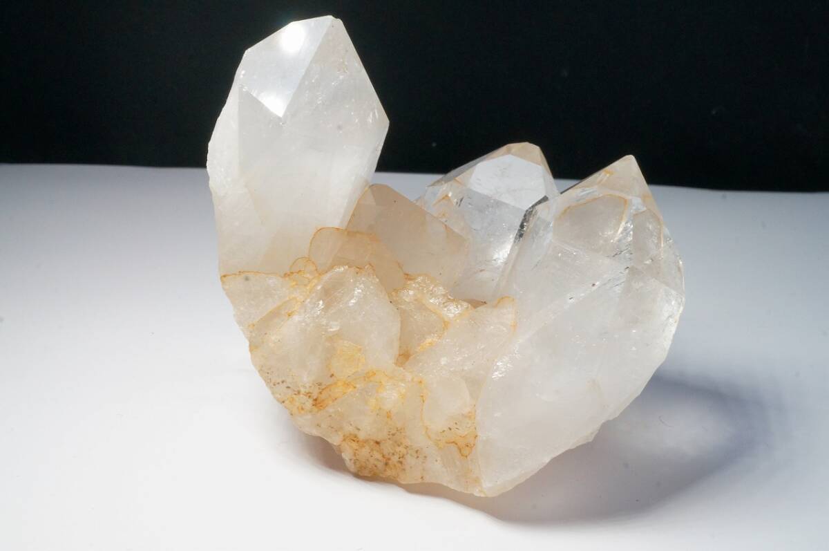 希少!35年前の未使用在庫!迫力あり!極上天然水晶クラスター原石【透明度あり】244g拍卖