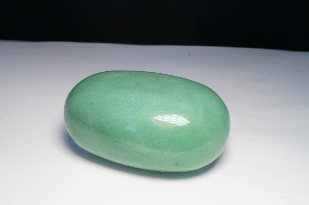 天然アベンチュリン研磨原石 握り石、文鎮、ペーパーウエイト234g拍卖