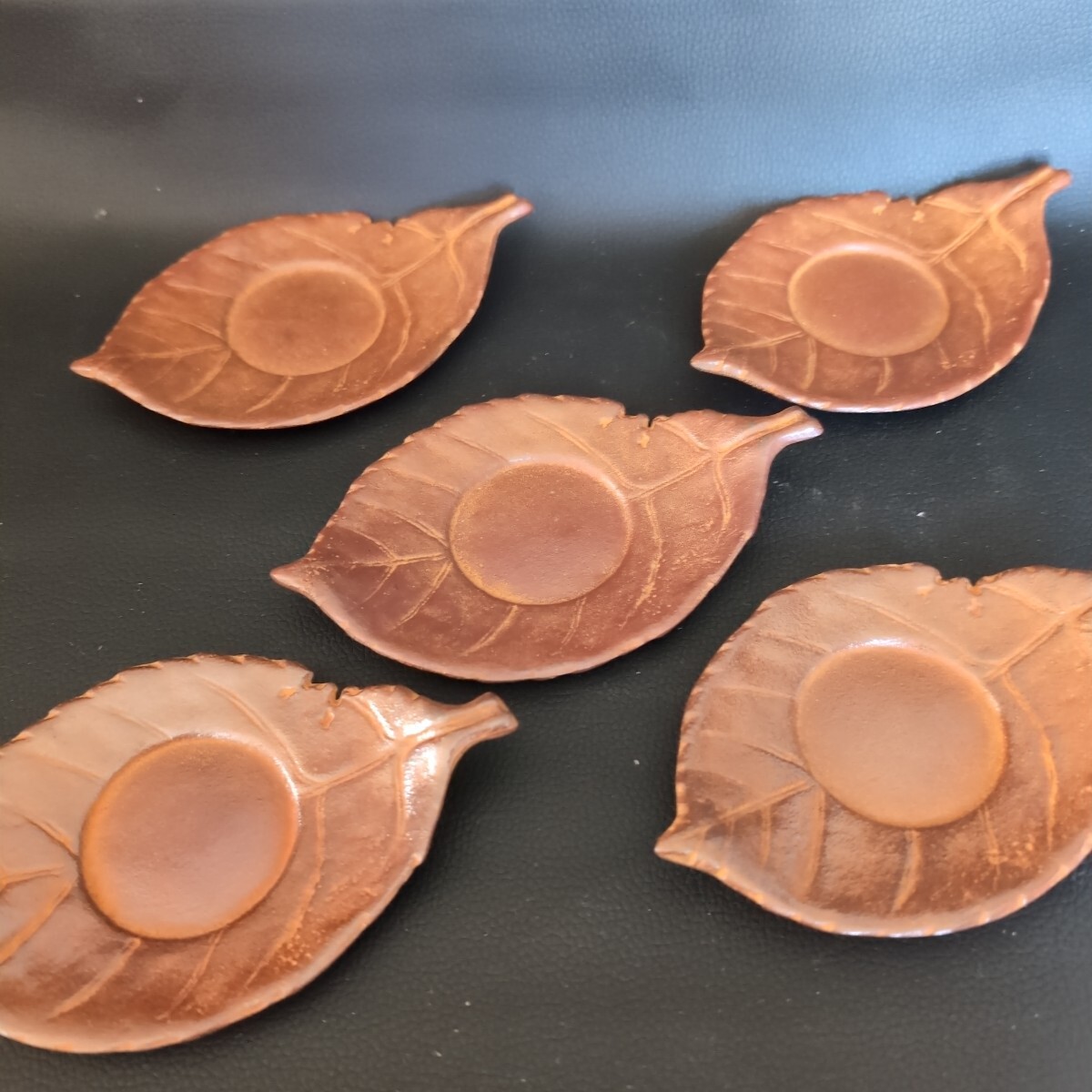 南部鉄器 茶たく コースター 茶道具 煎茶道具 金属工芸 照亦製作所 木の葉型 南部 盛岡拍卖