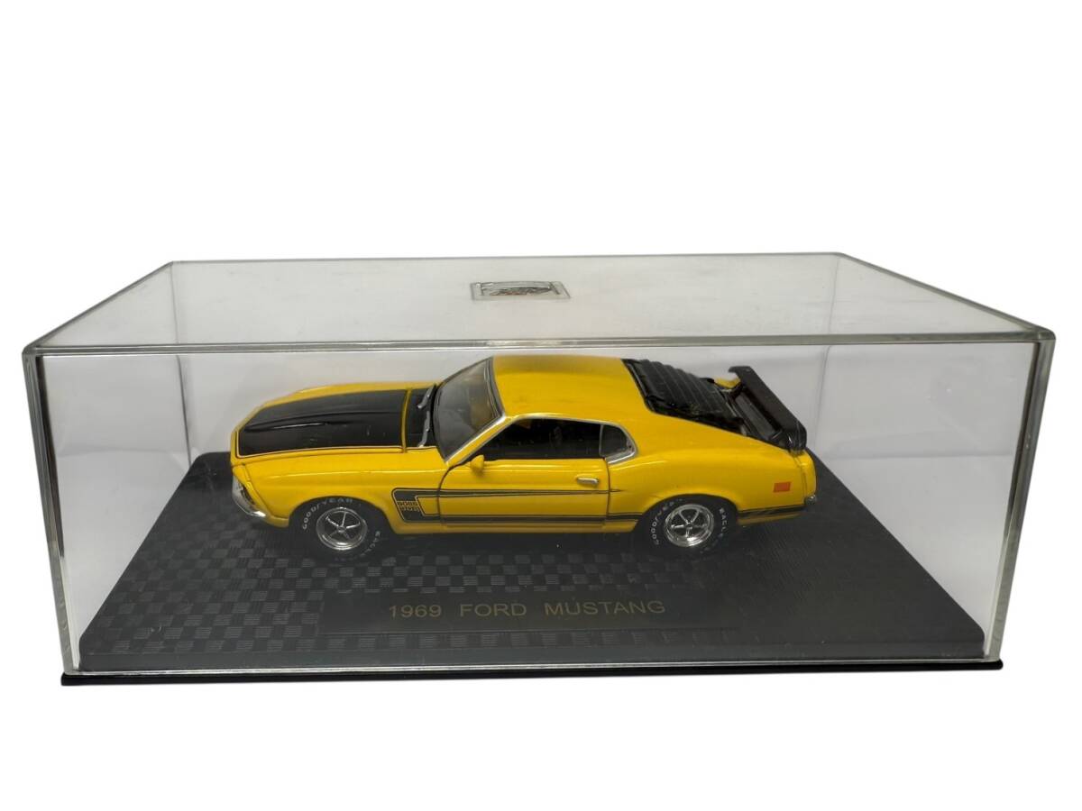 ●S7-10-300 ROAD CHAMPS 1969年 フォード・マスタング イエロー/ブラック ミニカー拍卖