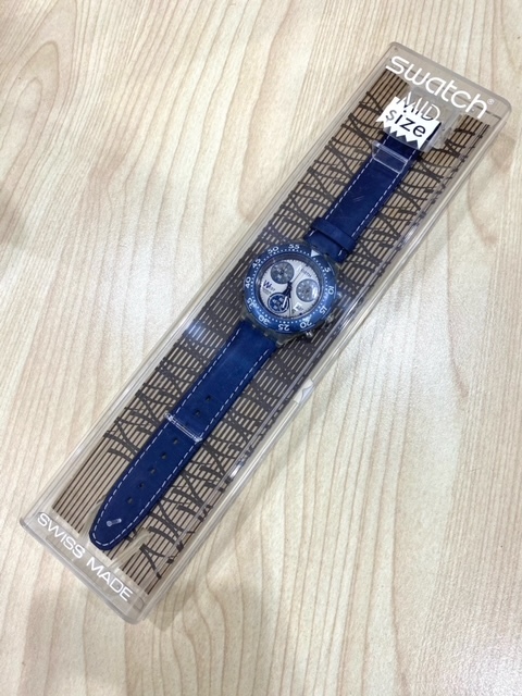 FS7-9-33 電池交換済 稼動品 美品 swatch スウォッチ Aqua chrono クロノ MID size WATER RESISTANT 腕時計 548 QZ クォーツ 回転ベゼル拍卖