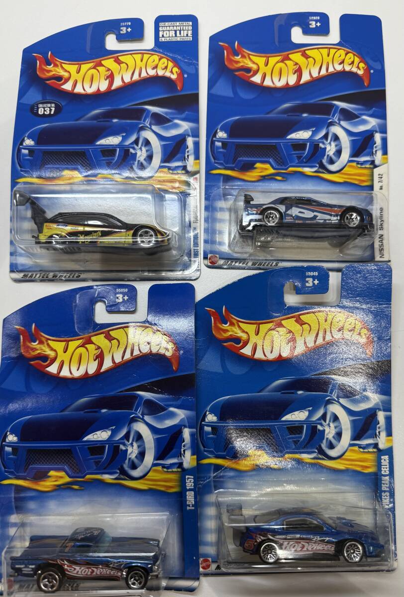 S7-10-426 ホットウィール 1/64 セリカ サンダーバード スカイライン フォードフォーカス 4台おまとめ 未開封拍卖