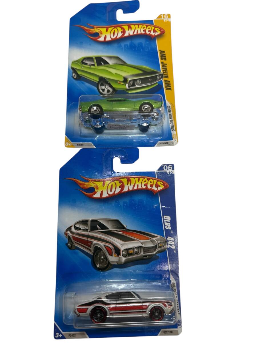 ●S7-10-398 ホットウィール『マッスルマニヤ オールズモデル 442』『2009 NEW MODELS AMG JAVELIN AMX』2台セット 未開封拍卖