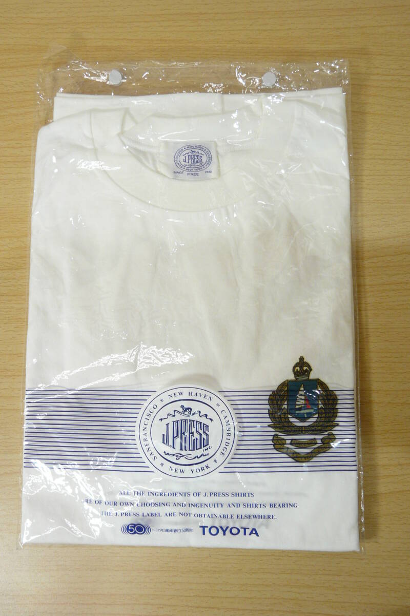 【未使用★企業ノベルティ】TOYOTA自動車創立50周年記念◆J.PRESS ロゴ Tシャツ◆綿100%◆COROLLAロゴ入り◆稀少◆拍卖