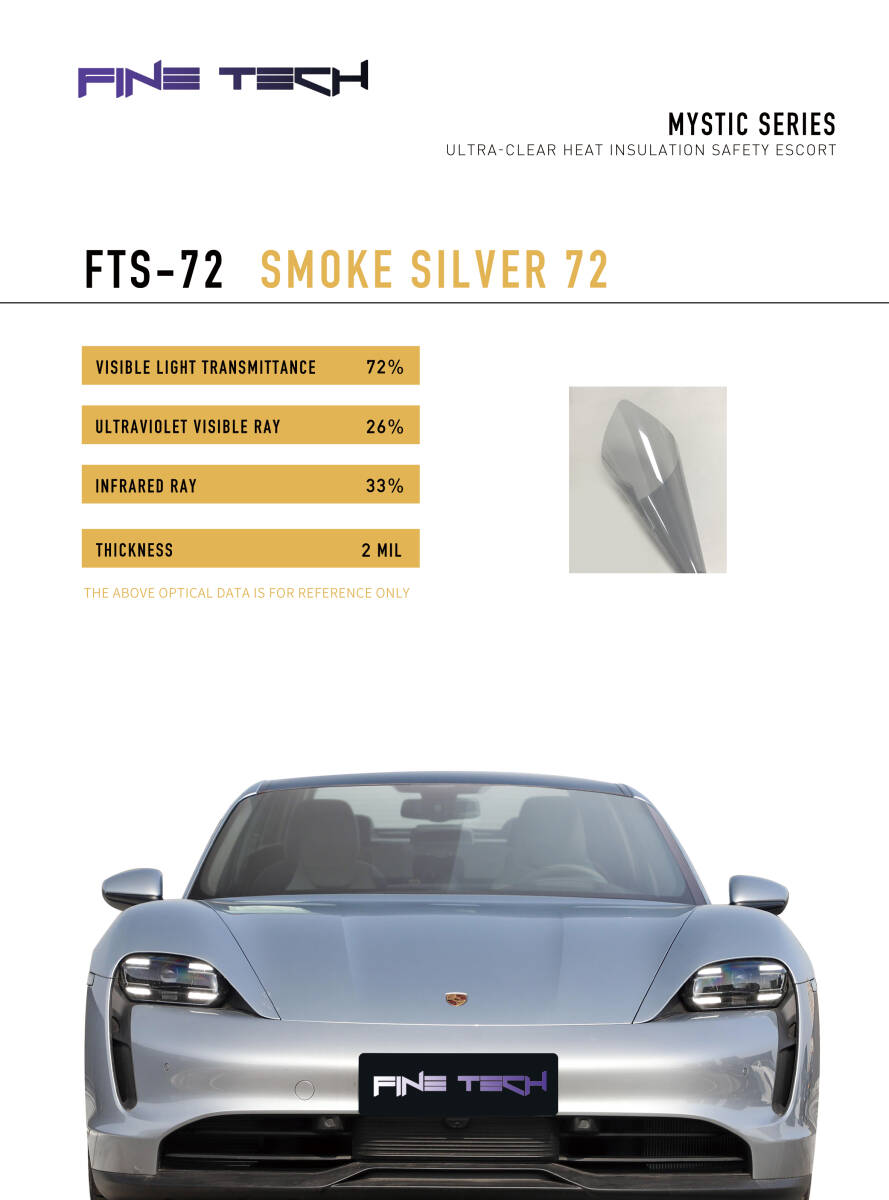 ★New カラー FINETECH カーフィルム スモークシルバー 1.52m幅拍卖