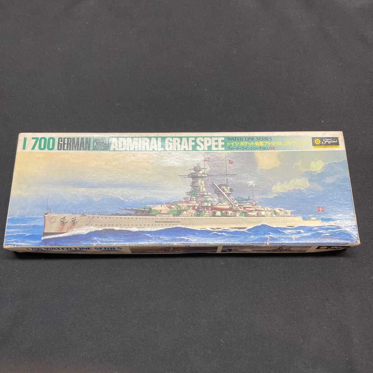 (s) A-751GERMAN POCKET BATTLESHIP ADMIRAL GRAF SPEE ウォーターラインシリーズ No,128 1/700 プラモデル 未組立拍卖