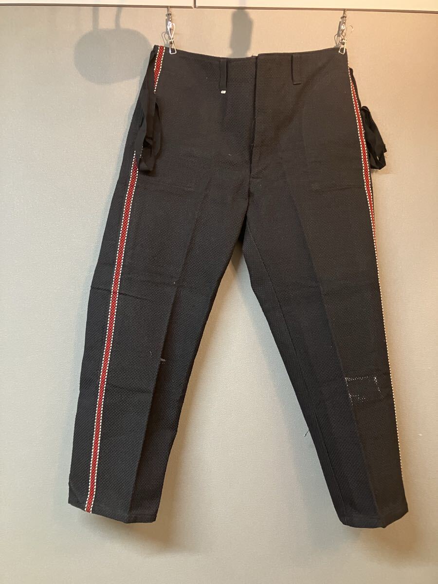 (B) Ma264 切り子 ズボン 古着 パンツ 黒 木綿藍染 藍染 古布 アンティーク 股下70 cm 拍卖