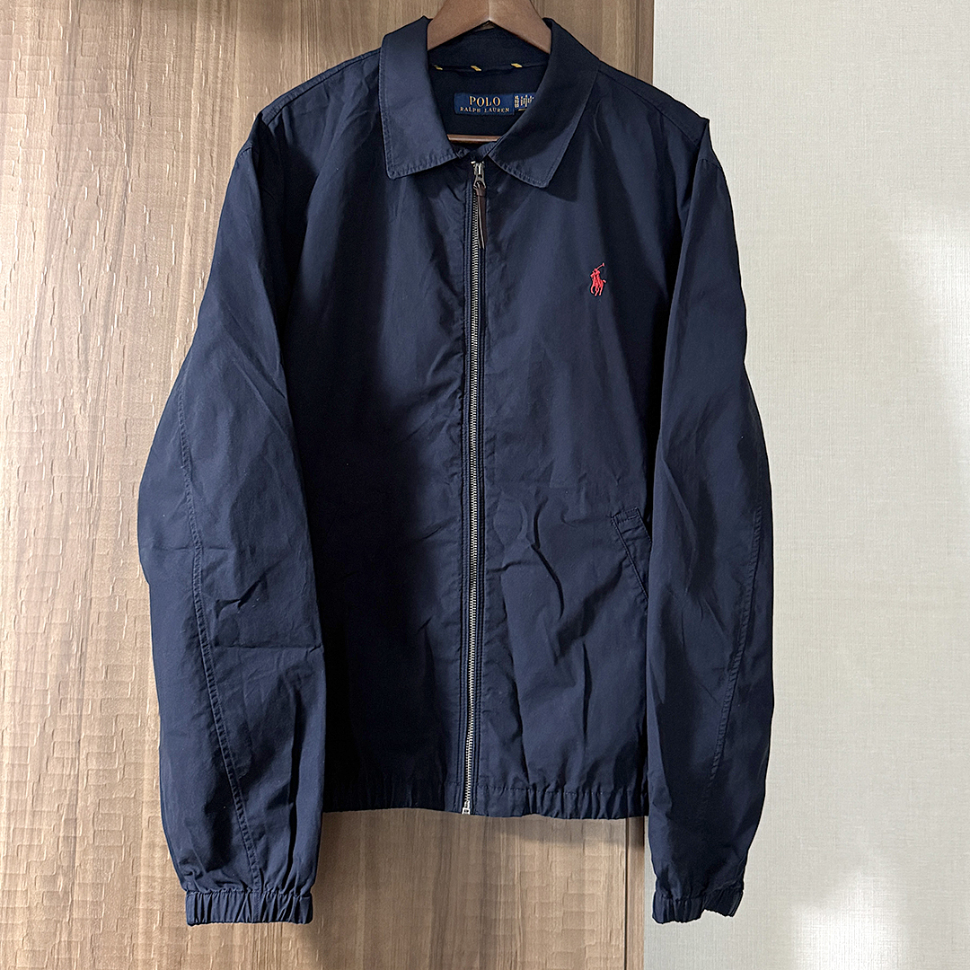 【現行】ポロラルフローレン スイングトップ ブルゾン ジャンパー 紺 XL拍卖