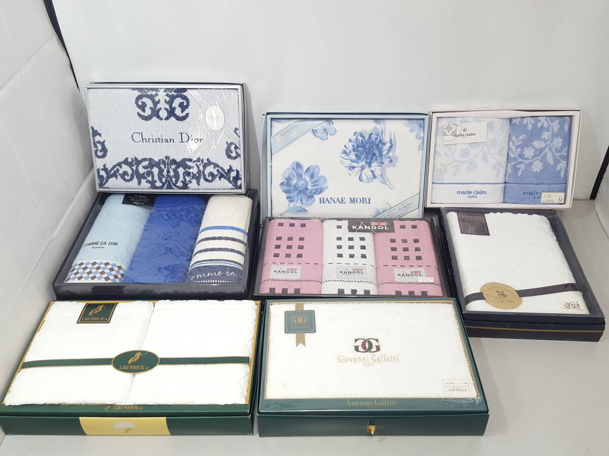 【未使用品】Christian Dior クリスチャンディオール バスタオル他 ブランドタオル 合計8箱セット/コムサイズム/ハナエモリ他/LNS43-12拍卖