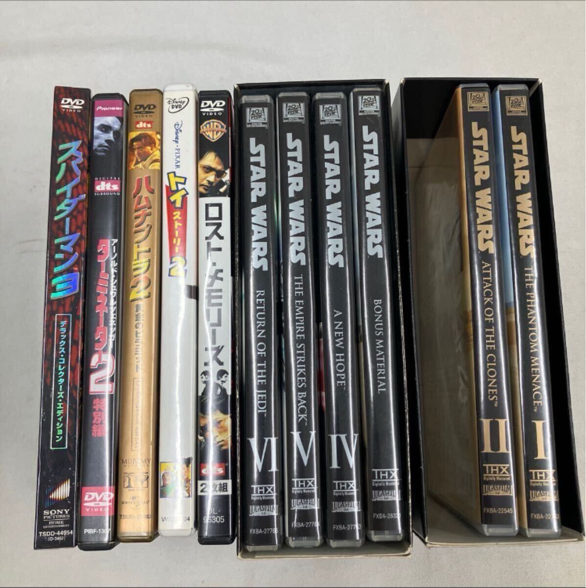 DVD セット 洋画 映画 スターウォーズ STAR WARSスパイダーマン トイストーリー ロストメモリーズ ハムナプトラ ターミネーター セット売り拍卖