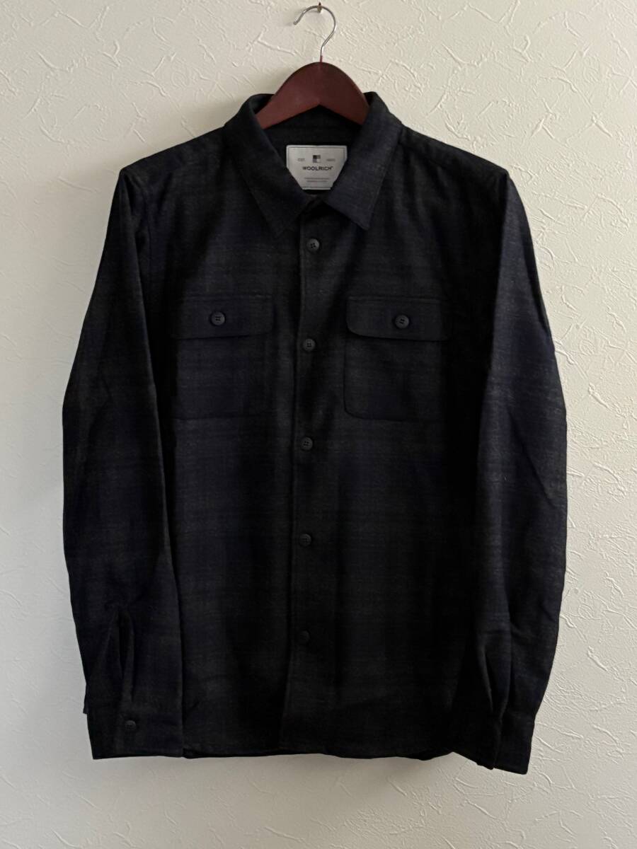 【新品】WOOLRICH ウールリッチ レア ウールチェック ウールシャツ デットストック 未使用 大き目 秋冬 高級 ダークチェック拍卖