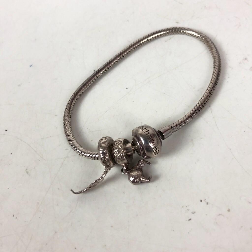 チャーム付き スネークチェーンブレスレット Chapel Hill刻印 ジュエリー アクセサリー ブランド レディース 小物 ファッション拍卖