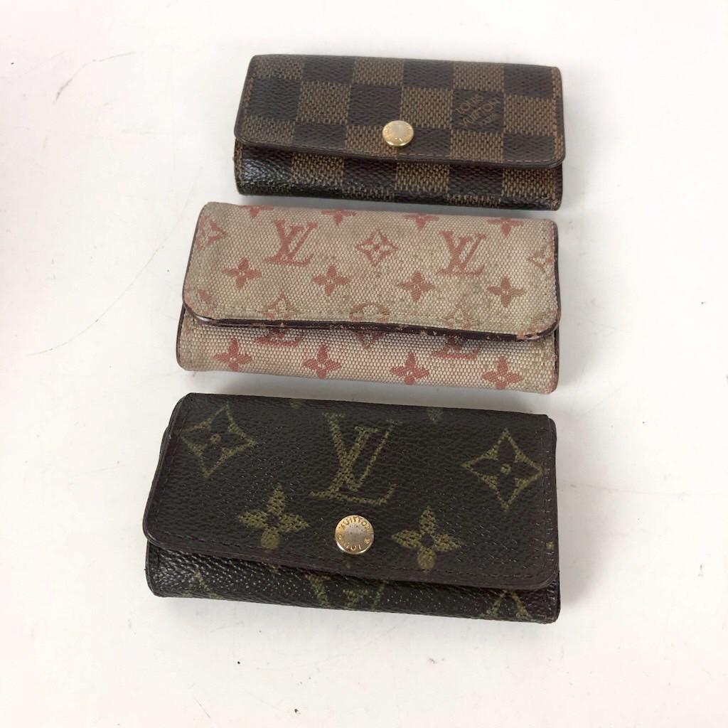 LOUIS VUITTON キーケース 3点セット モノグラム ダミエ レッド系拍卖