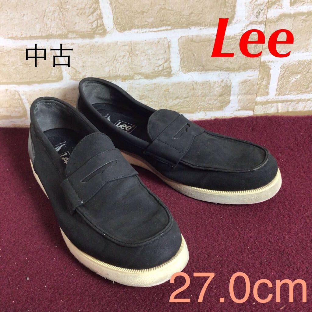 【売り切り!送料無料!】A-379 Lee!スリッポン!黒!ブラック!27.0cm!ローファースニーカー!カジュアルシューズ!中古!拍卖
