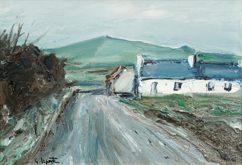 【真作】ジョルジュ・ラポルト 油彩5号 「アイルランドの農家」 貴重な1点もの拍卖