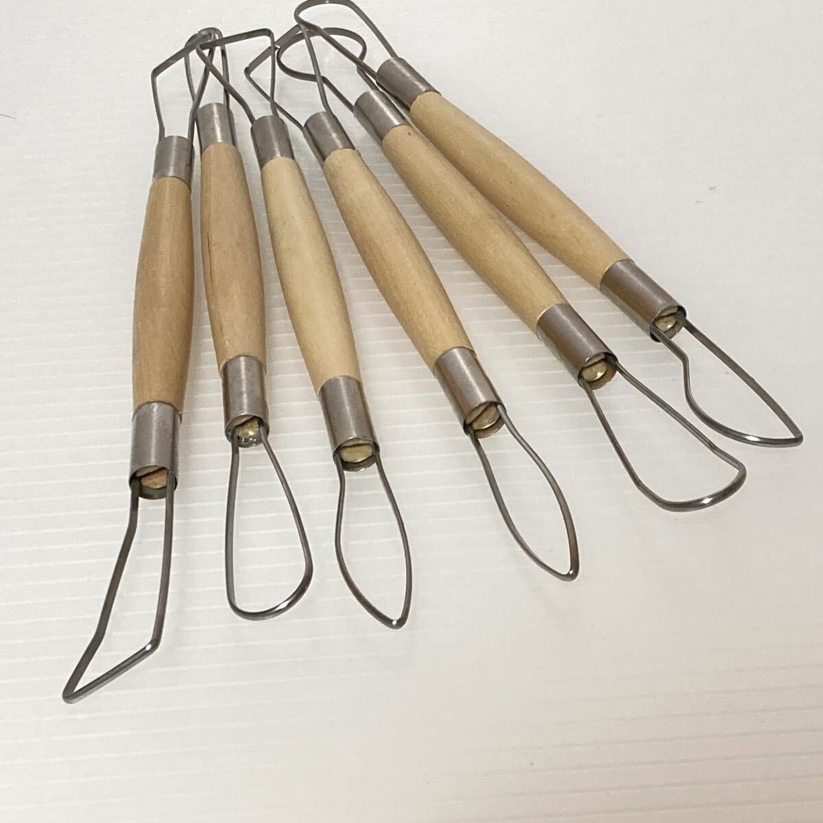 ビックベラ 粘土 陶芸 かきべら 線描べら 造形 彫刻 粘土細工 平線 へら 6本セット拍卖