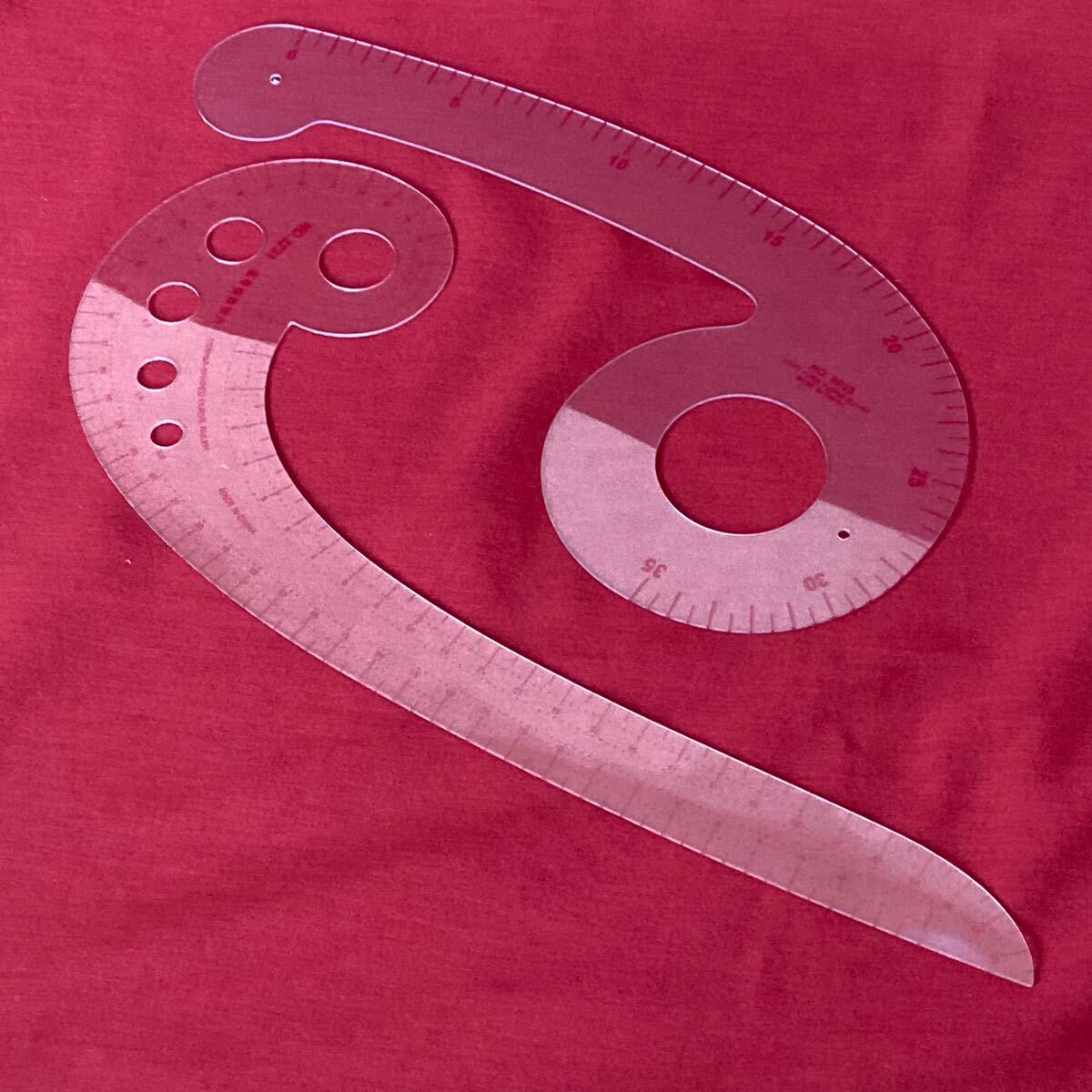 カーブルーラー 2種セット 曲線定規 図画定規 洋裁定規 裁縫定規 洋裁 手芸拍卖