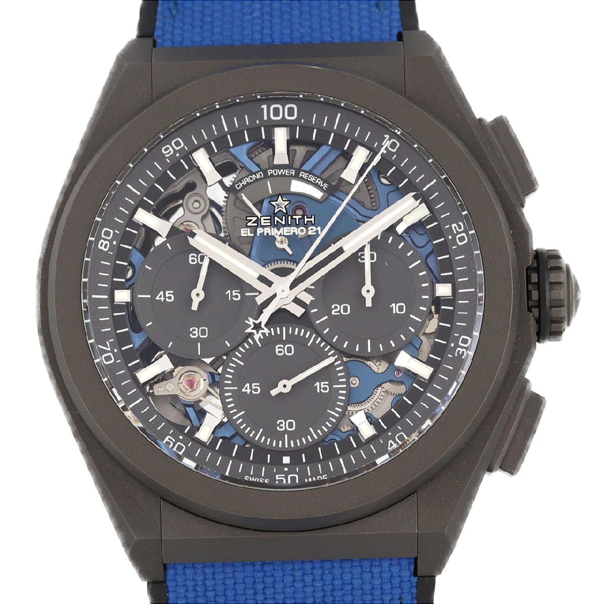 【新品】ゼニス デファイエルプリメロ21ウルトラブルー 97.9001.9004/81.R946 TI 自動巻拍卖