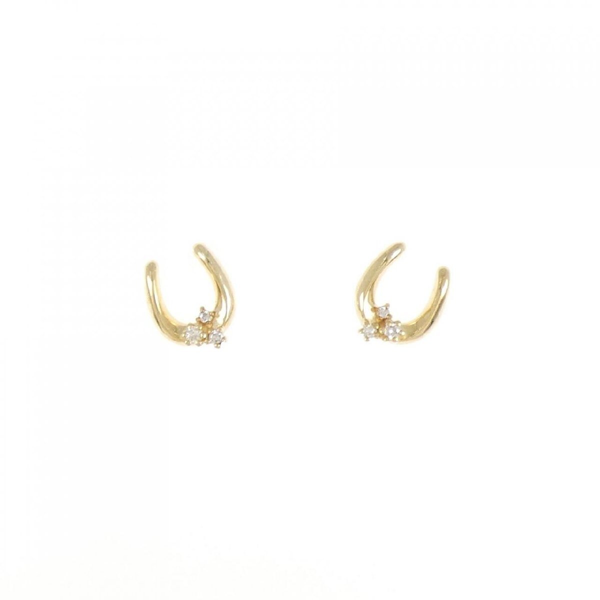 【新品】K10YG ダイヤモンド ピアス 0.04CT拍卖