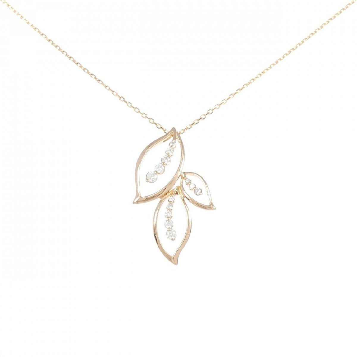 K18PG ダイヤモンド ネックレス 0.33CT拍卖