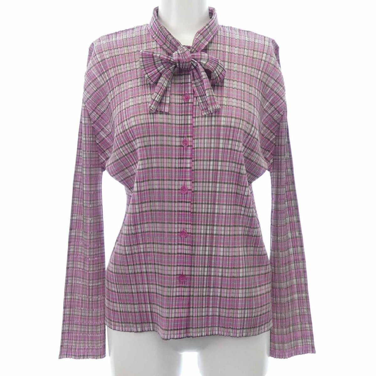 【ヴィンテージ】プリーツプリーズ PLEATS PLEASE 2005 チェック PP51-JJ653 7560036 シャツ拍卖