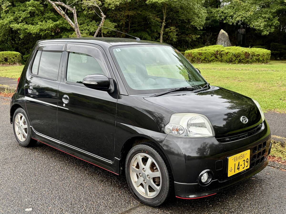 即決179800円 車検R9年3月 エッセカスタム 人気のブラック 修復歴無し キーレス 内外装綺麗 4速AT 世界最安値に挑戦中 愛知 拍卖