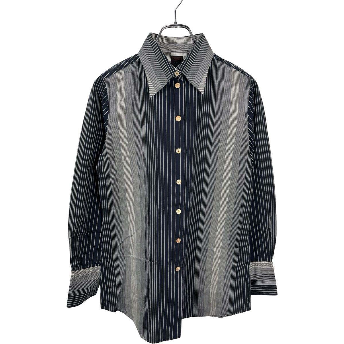 Jean Paul GAULTIER ジャンポールゴルチェ レディース ストライプ グラデーション 長袖シャツ ブラウス トップス拍卖